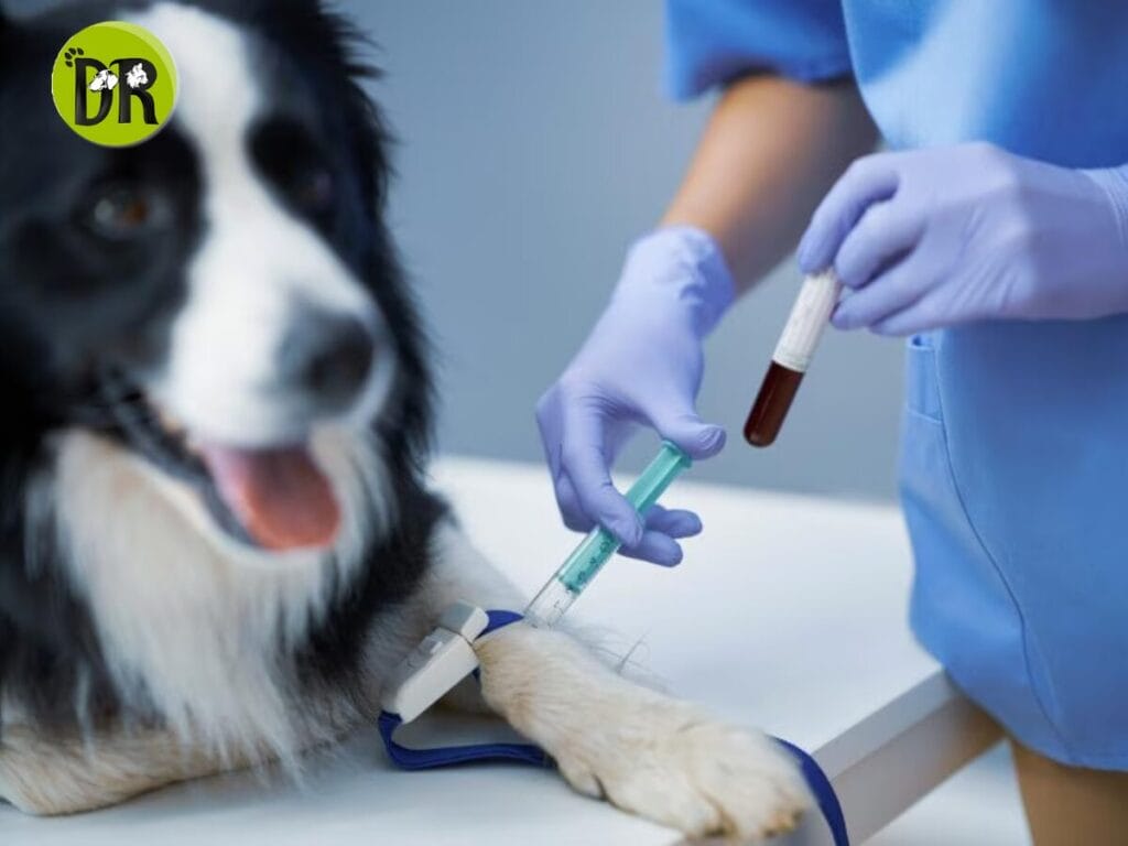 صورة فحص وتحاليل دم للكلاب التجمع الأول في معمل تحاليل بيطرية بالتجمع الأول، تشمل تحاليل وظائف الكبد، الفحوصات قبل التطعيم والعمليات الجراحية للحيوانات الأليفة.